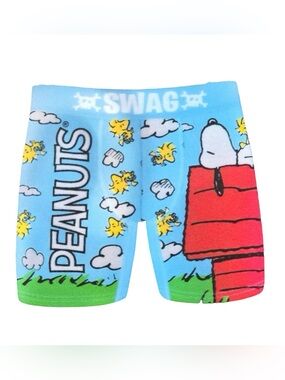 SWAG Men's Light Blue Peanuts Woodstock Boxer Briefs